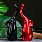Фигура "Пара слонов" чёрный/бордовый, 16х8х25см - Фото 4