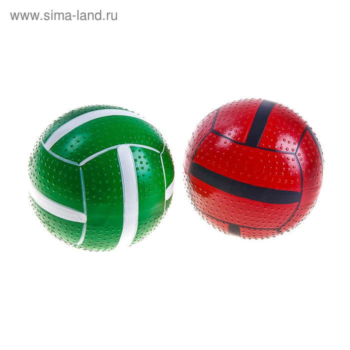 Мяч диаметр 125 мм лакированный в сетке, цвета МИКС - Фото 1