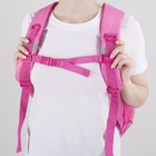 Рюкзак школьный, отдел на молнии, 2 наружных кармана, цвет розовый - Фото 4