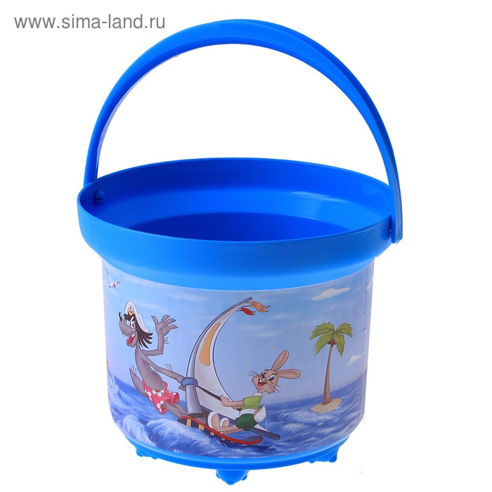 Ведро-формочка "Союзмультфильм. Ну погоди! Морская программа", 2 литра - Фото 1