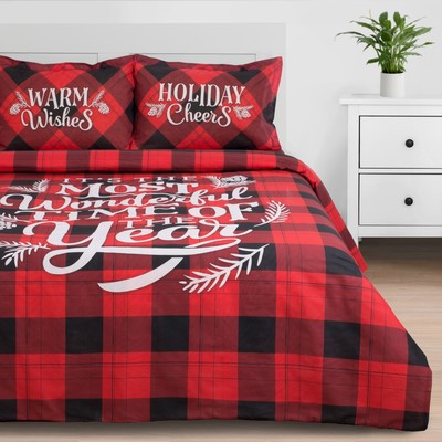 Постельное бельё «Этель» Евро Ламберджек 200х217 см, 220х240 см, 50х70 см - 2 шт, бязь