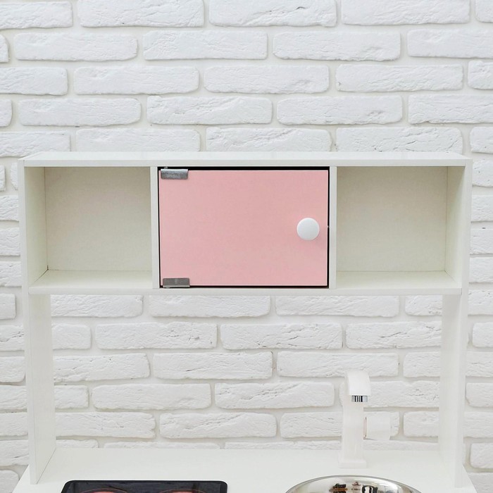 Игровая мебель «Кухонный гарнитур», световые и звуковые эффекты, цвет розовый, интерактивная панель - фото 1908481973