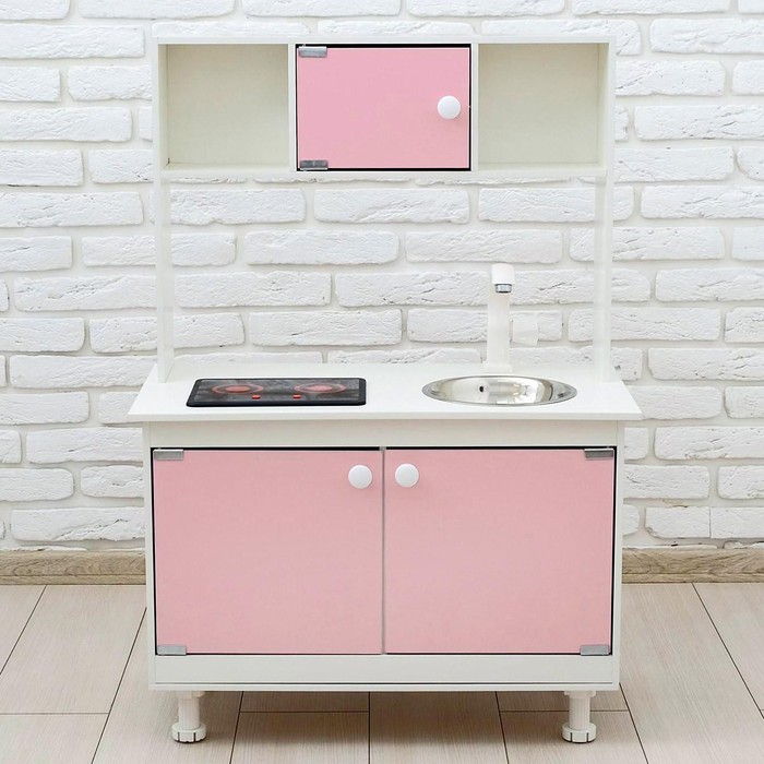 Игровая мебель «Кухонный гарнитур», световые и звуковые эффекты, цвет розовый, интерактивная панель - фото 1892331823