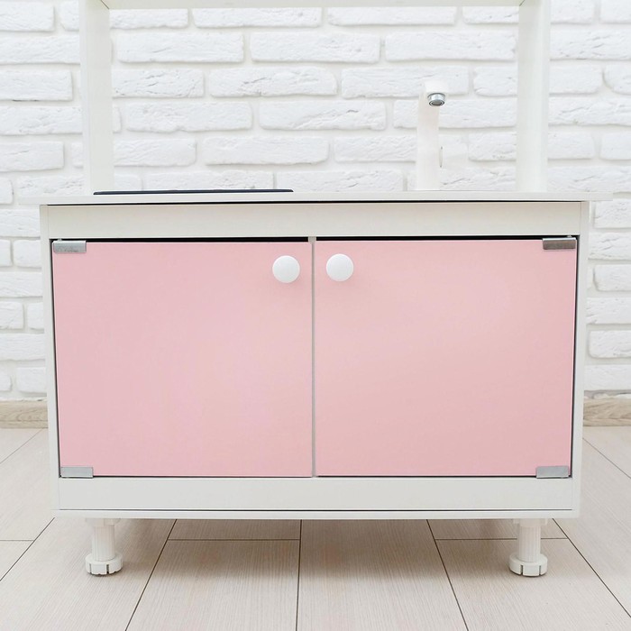Игровая мебель «Кухонный гарнитур», световые и звуковые эффекты, цвет розовый, интерактивная панель - фото 1908481980