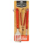 Набор для барбекю: лопатка длиной 40 см, вилка длиной 37 см, щипцы - Фото 1