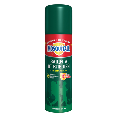 Аэрозоль Репеллент Mosquitall, от клещей, 150 мл