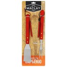 Набор для барбекю Maclay: лопатка, щипцы, вилка, 35 см - фото 7705082