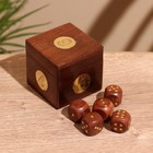 Игра настольная "Кубики" 6,5х6,5х6,5 см, дерево шишам - фото 24697504