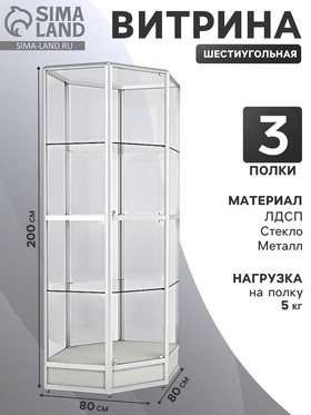 {{photo.Alt || photo.Description || 'Витрина шестиугольная из профиля, низкая без подсветки, серая'}}