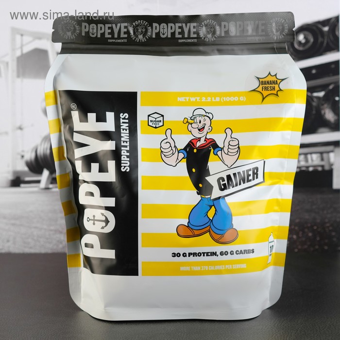 Гейнер POPEYE Supplenments, банановый фреш, 1000 г - Фото 1