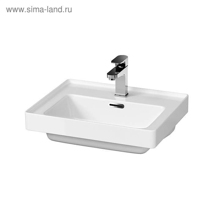 Раковина встраиваемая Cersanit CREA 50, с 1 отверстием под смеситель, белый
