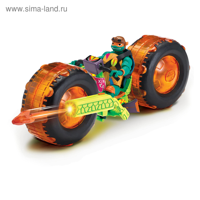 Игрушка Черепашки-ниндзя «Мотоцикл», с фигуркой Майки - Фото 1