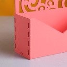 Кашпо деревянное 18×6×20 см Конверт Радель "Дуновение", розовый светлый Дарим Красиво - Фото 4