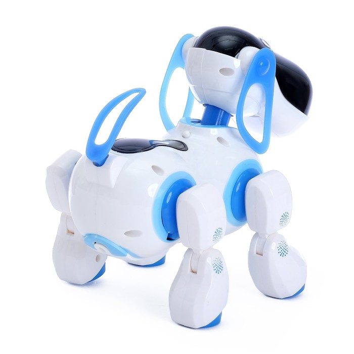 Робот собака «Ки-Ки», программируемый, на пульте управления, интерактивный: звук, свет, танцующий, музыкальный, на батарейках, на русском языке, синий - фото 1905318401