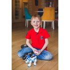 Робот собака «Ки-Ки», программируемый, на пульте управления, интерактивный: звук, свет, танцующий, музыкальный, на батарейках, на русском языке, синий - Фото 3