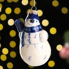 Сувенир на ёлку "Снеговик", 8 см, гжель - Фото 6