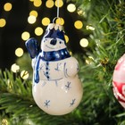 Сувенир на ёлку "Снеговик", 8 см, гжель - Фото 7