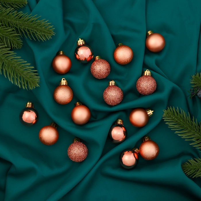 Ёлочные шары «Перламутр», набор 16 шт., d=3 см - Фото 1