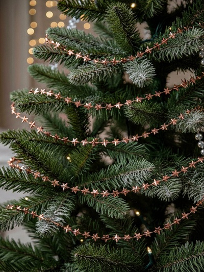 Бусы на ёлку «Комета», длина 2.7 м, оранжевые