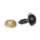 Глаза винтовые с заглушками, «Блёстки» набор 34 шт., размер 1 шт.: 1.4 см, зелёные - Фото 2