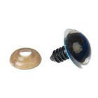 Глаза винтовые с заглушками, «Блёстки» набор 24 шт., размер 1 шт.: 1.8 см, голубые - Фото 2