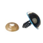 Глаза винтовые с заглушками, «Блёстки» набор 24 шт., размер 1 шт.: 2 см, голубые - Фото 2