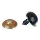 Глаза винтовые с заглушками, «Блёстки» набор 20 шт., размер 1 шт.: 2.2 см, голубые - Фото 2