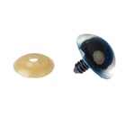 Глаза винтовые с заглушками, «Блёстки» набор 18 шт., размер 1 шт.: 2.4 см, голубые - Фото 2