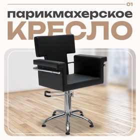 Кресло парикмахерское Николь, пятилучье, цвет чёрный 670×700