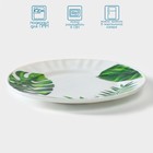 Тарелка пирожковая «Лист папоротника», d=15 см, стеклокерамика, цвет белый - фото 4280643