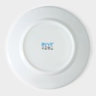 Тарелка обеденная «Лист папоротника», d=25 см, стеклокерамика, цвет белый - Фото 4