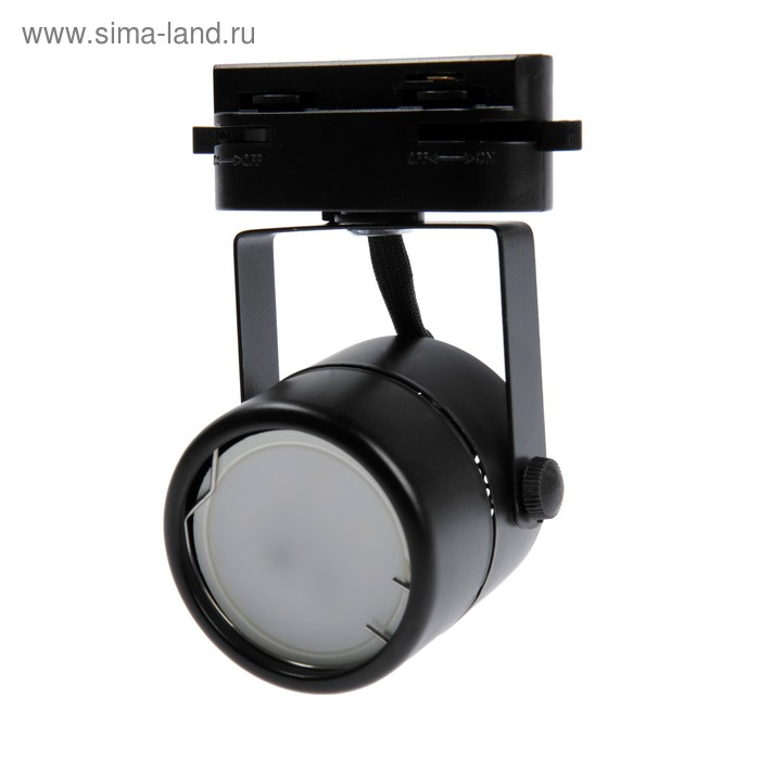Трековый светильник Luazon Lighting под лампу Gu10, круглый, корпус черный - Фото 1