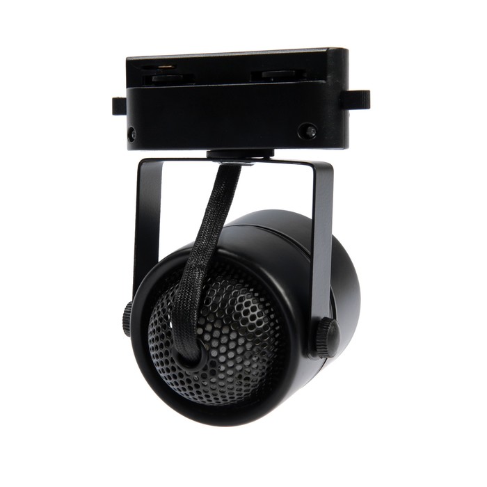 Трековый светильник Luazon Lighting под лампу Gu10, круглый, корпус черный - фото 1898226930