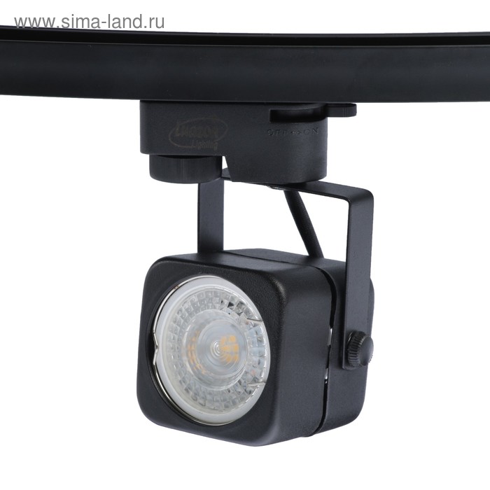 Трековый светильник Luazon Lighting под лампу Gu10, квадратный, корпус черный - Фото 1