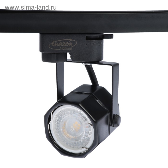 Трековый светильник Luazon Lighting под лампу Gu10, восемь граней, корпус черный - Фото 1
