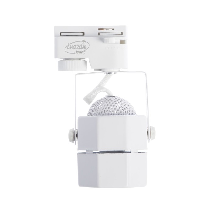 Трековый светильник Luazon Lighting под лампу Gu10, восемь граней, корпус белый - фото 1899702141