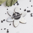 Брошь «Перламутр» цветок, цвет серый - Фото 2