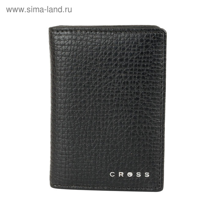 Визитница Cross RTC Black, кожа наппа, тиснёная, чёрный, 10,5×7,5×2 см - Фото 1