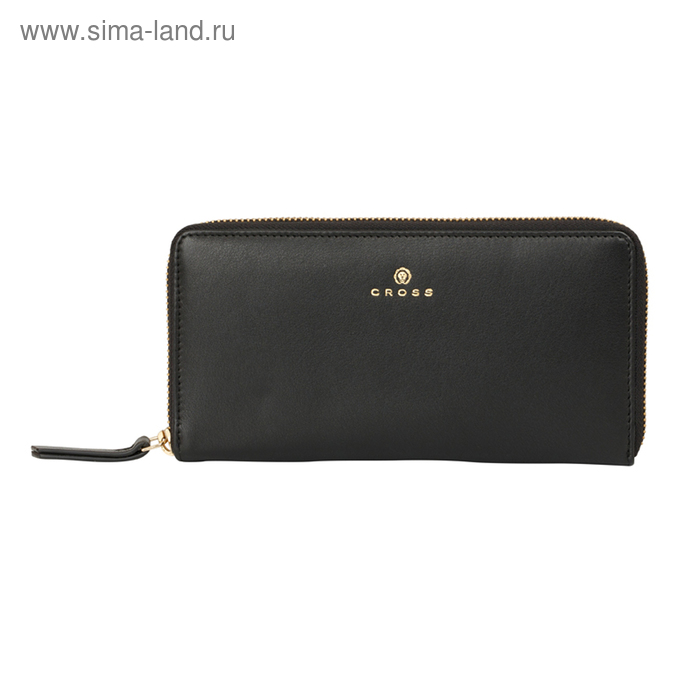 Кошелёк Cross Monaco Black, кожа наппа, гладкая, цвет чёрный, 19,5×10,2×2 см - Фото 1