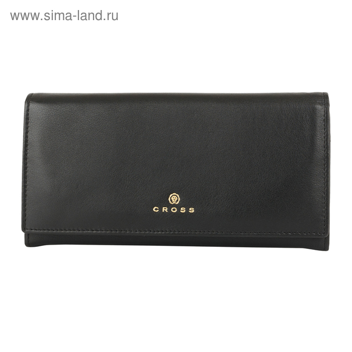 Кошелёк Cross Monaco Black, кожа наппа, гладкая, цвет чёрный, 20×11×2,5 см - Фото 1