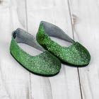 Туфли для куклы «Блёстки», длина подошвы: 7 см, цвет зелёный - Фото 1