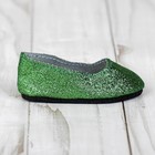 Туфли для куклы «Блёстки», длина подошвы: 7 см, цвет зелёный - Фото 2