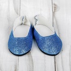 Туфли для куклы «Блёстки», длина подошвы: 7 см, цвет синий - Фото 3