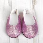 Туфли для куклы «Блёстки», длина подошвы: 7 см, цвет розовый - Фото 3