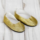 Туфли для куклы «Блёстки», длина подошвы: 7 см, цвет золото - Фото 1