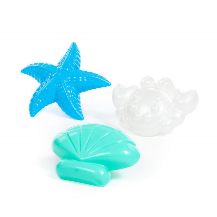 Набор формочек: краб, ракушка и морская звезда, цвета МИКС 39334