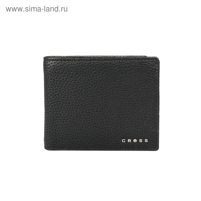 Портмоне Cross Nueva Management Black, кожа наппа, фактурная, чёрный, 11×9×1,5 см - Фото 1