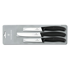 Набор из 3 ножей VICTORINOX Swiss Classic: 2 ножа 8 см, столовый нож 11 см, чёрная ручка - Фото 1
