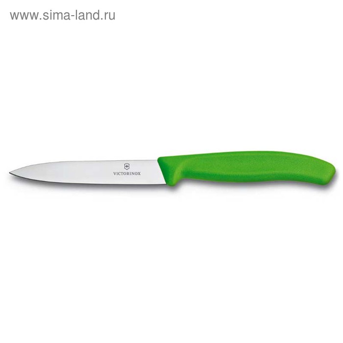 Нож для овощей VICTORINOX SwissClassic, 10 см, зелёный - Фото 1