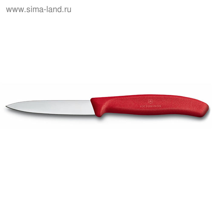 Нож для овощей VICTORINOX SwissClassic, 8 см, с заострённым кончиком, красный - Фото 1